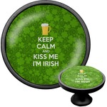 Kiss Me I'm Irish Cabinet Knob (Black) (Personalized)