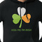 Kiss Me I'm Irish Black Hoodie on Model - CloseUp