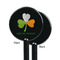 Kiss Me I'm Irish Black Plastic 5.5" Stir Stick - Single Sided - Round - Front & Back