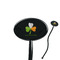 Kiss Me I'm Irish Black Plastic 7" Stir Stick - Oval - Closeup