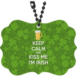 Kiss Me I'm Irish Rear View Mirror Decor (Personalized)