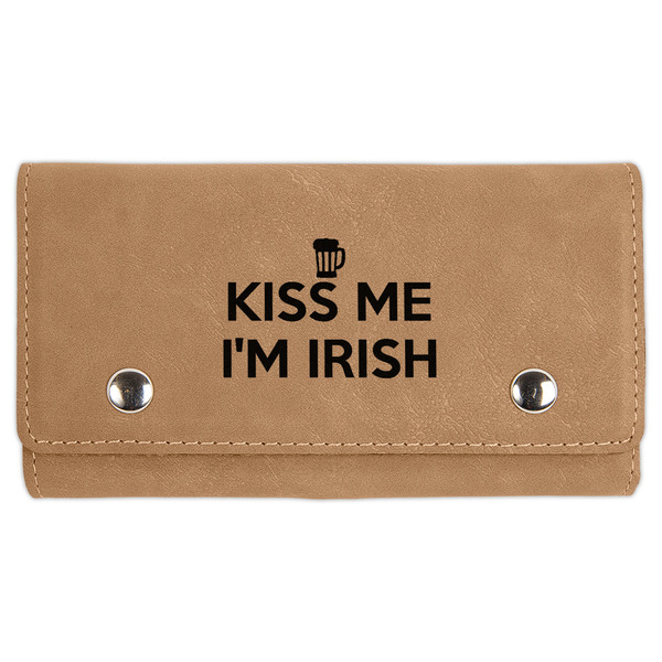 Custom Kiss Me I'm Irish Cards & Dice Set - Light Brown