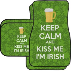 Kiss Me I'm Irish Car Floor Mats Set - 2 Front & 2 Back (Personalized)