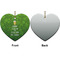 Kiss Me I'm Irish Ceramic Flat Ornament - Heart Front & Back (APPROVAL)