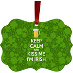 Kiss Me I'm Irish Metal Frame Ornament - Double Sided