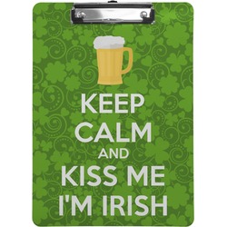 Kiss Me I'm Irish Clipboard (Letter Size) (Personalized)