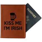 Kiss Me I'm Irish Passport Holder - Faux Leather - Double Sided