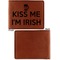 Kiss Me I'm Irish Cognac Leatherette Bifold Wallets - Front and Back Single Sided - Apvl