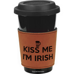 Kiss Me I'm Irish Leatherette Cup Sleeve - Double Sided