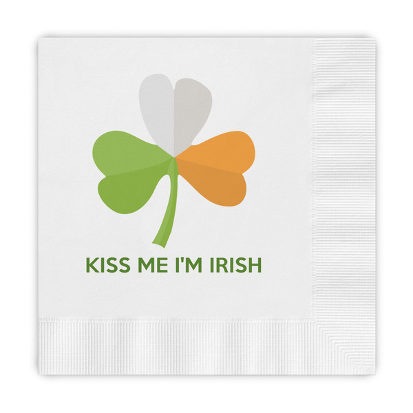 Custom Kiss Me I'm Irish Embossed Decorative Napkins
