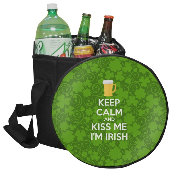 Custom Kiss Me I'm Irish Collapsible Cooler & Seat (Personalized)