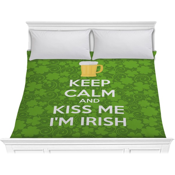 Custom Kiss Me I'm Irish Comforter - King (Personalized)