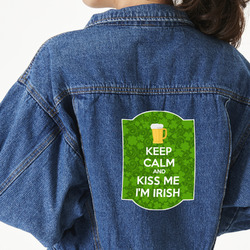 Kiss Me I'm Irish Twill Iron On Patch - Custom Shape - 2XL - Set of 4