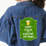 Kiss Me I'm Irish Twill Iron On Patch - Custom Shape - 3XL