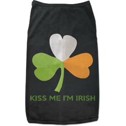 Kiss Me I'm Irish Black Pet Shirt - M