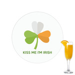 Kiss Me I'm Irish Printed Drink Topper - 2.15"