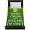 Kiss Me I'm Irish Duvet Cover - Twin XL - On Bed - No Prop