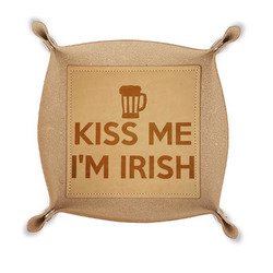 Kiss Me I'm Irish Genuine Leather Dice Tray