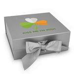 Kiss Me I'm Irish Gift Box with Magnetic Lid - Silver