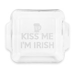 Kiss Me I'm Irish Glass Cake Dish with Truefit Lid - 8in x 8in