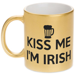 Kiss Me I'm Irish Metallic Mug