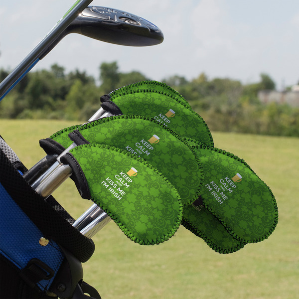 Custom Kiss Me I'm Irish Golf Club Iron Cover - Set of 9