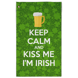 Kiss Me I'm Irish Golf Towel - Poly-Cotton Blend - Large