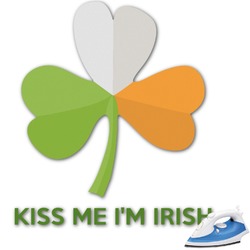 Kiss Me I'm Irish Graphic Iron On Transfer - Up to 9"x9" (Personalized)