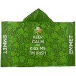 Kiss Me I'm Irish Kids Hooded Towel (Personalized)