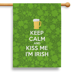 Kiss Me I'm Irish 28" House Flag - Double Sided
