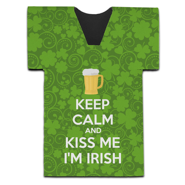 Custom Kiss Me I'm Irish Jersey Bottle Cooler