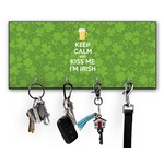 Kiss Me I'm Irish Key Hanger w/ 4 Hooks w/ Graphics and Text