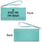 Kiss Me I'm Irish Ladies Wallets - Faux Leather - Teal - Front & Back View