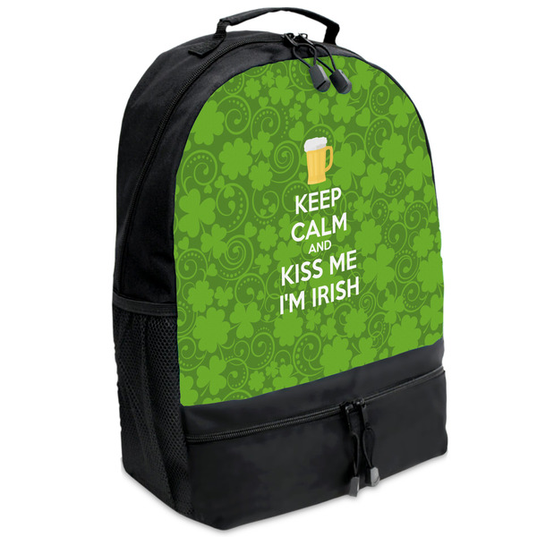 Custom Kiss Me I'm Irish Backpacks - Black