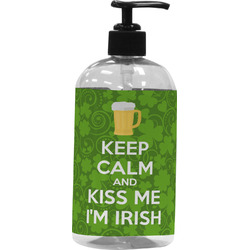 Kiss Me I'm Irish Plastic Soap / Lotion Dispenser (16 oz - Large - Black)