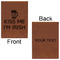 Kiss Me I'm Irish Leatherette Sketchbooks - Large - Double Sided - Front & Back View