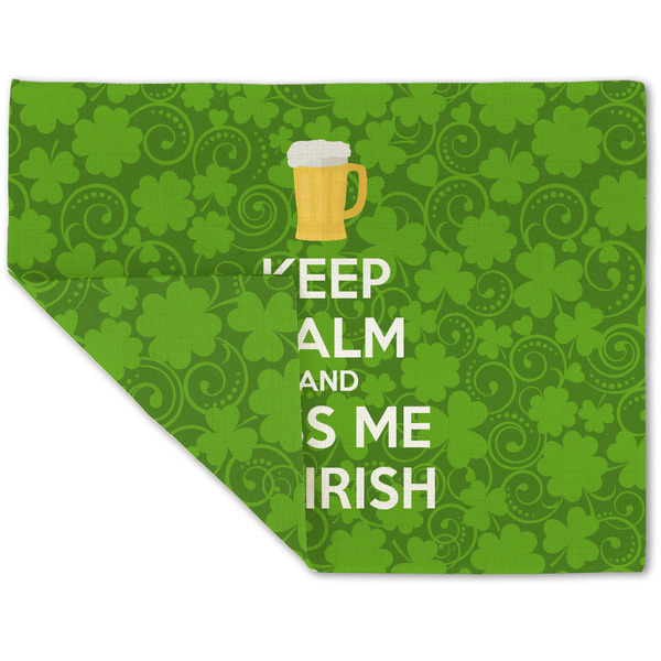 Custom Kiss Me I'm Irish Double-Sided Linen Placemat - Single