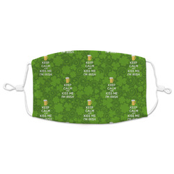 Kiss Me I'm Irish Adult Cloth Face Mask - XLarge (Personalized)