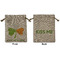 Kiss Me I'm Irish Medium Burlap Gift Bag - Front and Back