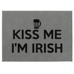 Kiss Me I'm Irish Medium Gift Box w/ Engraved Leather Lid