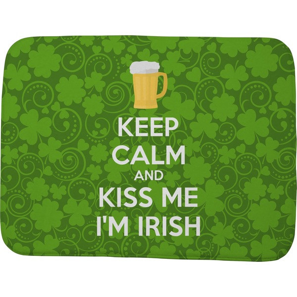 Custom Kiss Me I'm Irish Memory Foam Bath Mat - 48"x36" (Personalized)