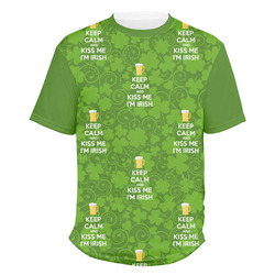 Kiss Me I'm Irish Men's Crew T-Shirt - Large (Personalized)