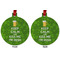 Kiss Me I'm Irish Metal Ball Ornament - Front and Back