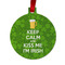 Kiss Me I'm Irish Metal Ball Ornament - Front