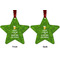 Kiss Me I'm Irish Metal Star Ornament - Front and Back