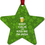 Kiss Me I'm Irish Metal Star Ornament - Double Sided