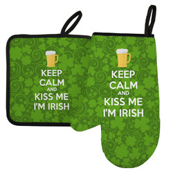 Kiss Me I'm Irish Left Oven Mitt & Pot Holder Set