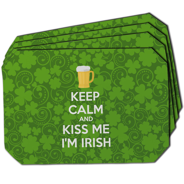 Custom Kiss Me I'm Irish Dining Table Mat - Octagon