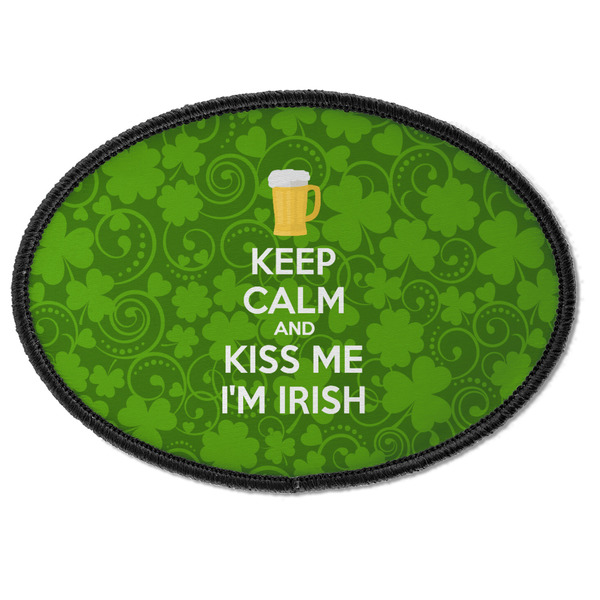 Custom Kiss Me I'm Irish Iron On Oval Patch