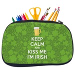 Kiss Me I'm Irish Neoprene Pencil Case - Medium